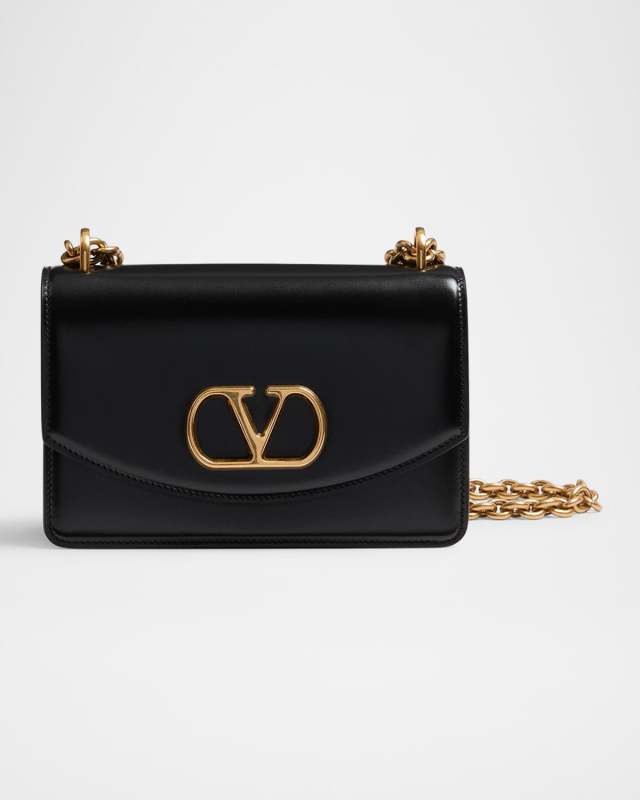 Vain Flap Leather Chain Shoulder Bag